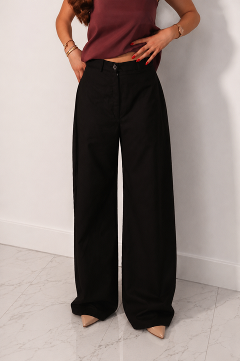 Je Suis Me Linen Edit trousers in black — view 2