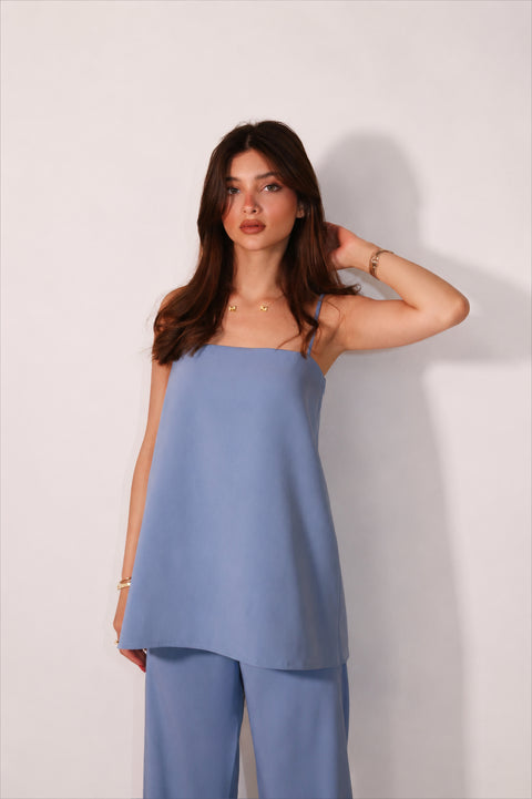 Je Suis Me Muse Top in blue — view 2