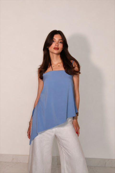Je Suis Me Sunshine Top in blue — view 2