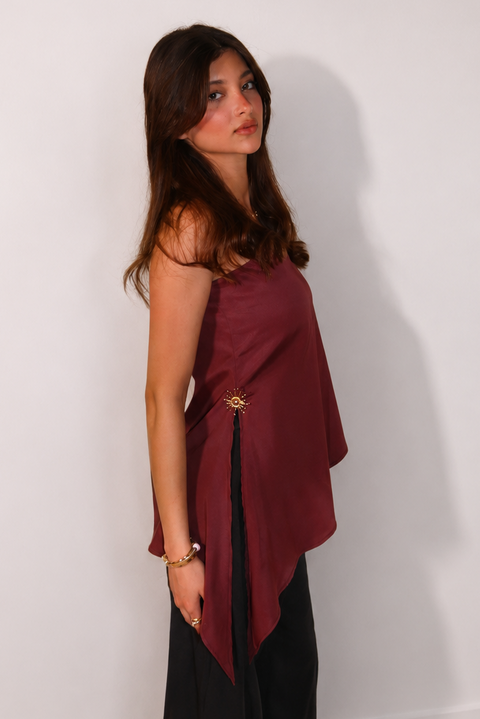 Je Suis Me Sunshine Top in rosewood — view 4