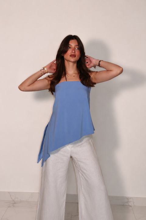 Je Suis Me Sunshine Top in blue — view 5