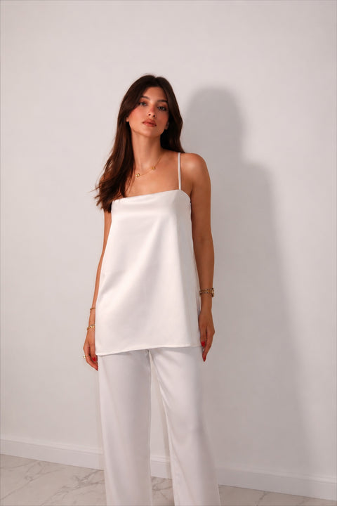 Je Suis Me Muse Top in white