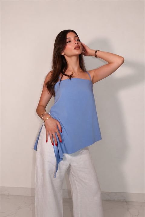 Je Suis Me Sunshine Top in blue — view 3