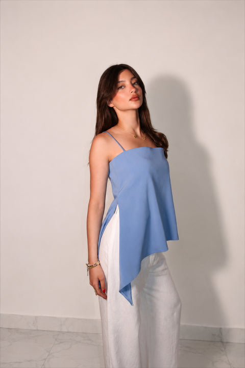 Je Suis Me Sunshine Top in blue — view 4