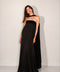 Je Suis Me Robe of Dreams satin column maxi dress in black