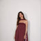 Je Suis Me Robe of Dreams satin column maxi dress in rosewood — view 4