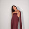 Je Suis Me Robe of Dreams satin column maxi dress in rosewood — view 5