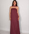 Je Suis Me Robe of Dreams satin column maxi dress in rosewood