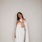 Je Suis Me Robe of Dreams satin column maxi dress in ivory — view 2