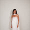Je Suis Me Robe of Dreams satin column maxi dress in ivory — view 3